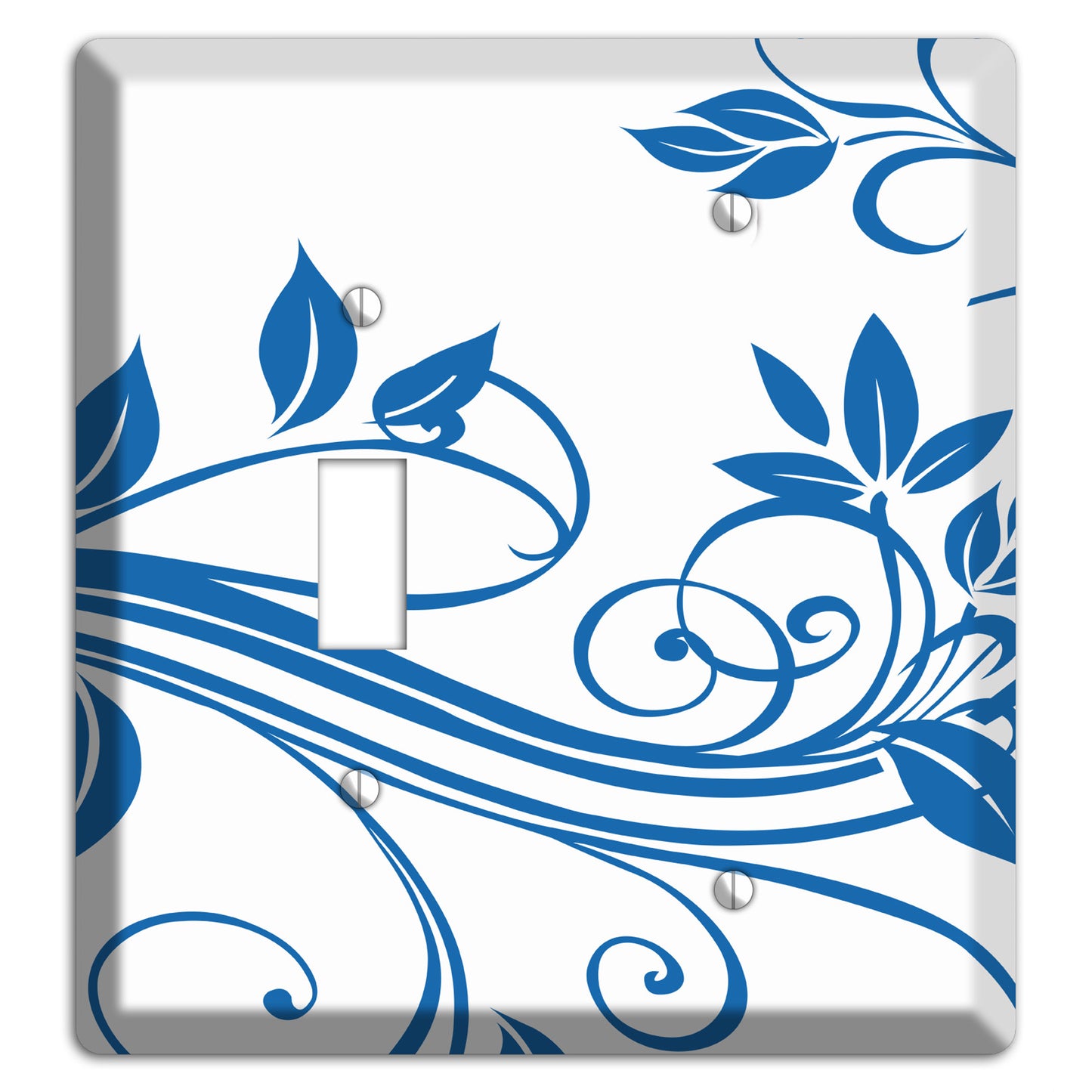 Black and White Sprig Toggle / Blank Wallplate