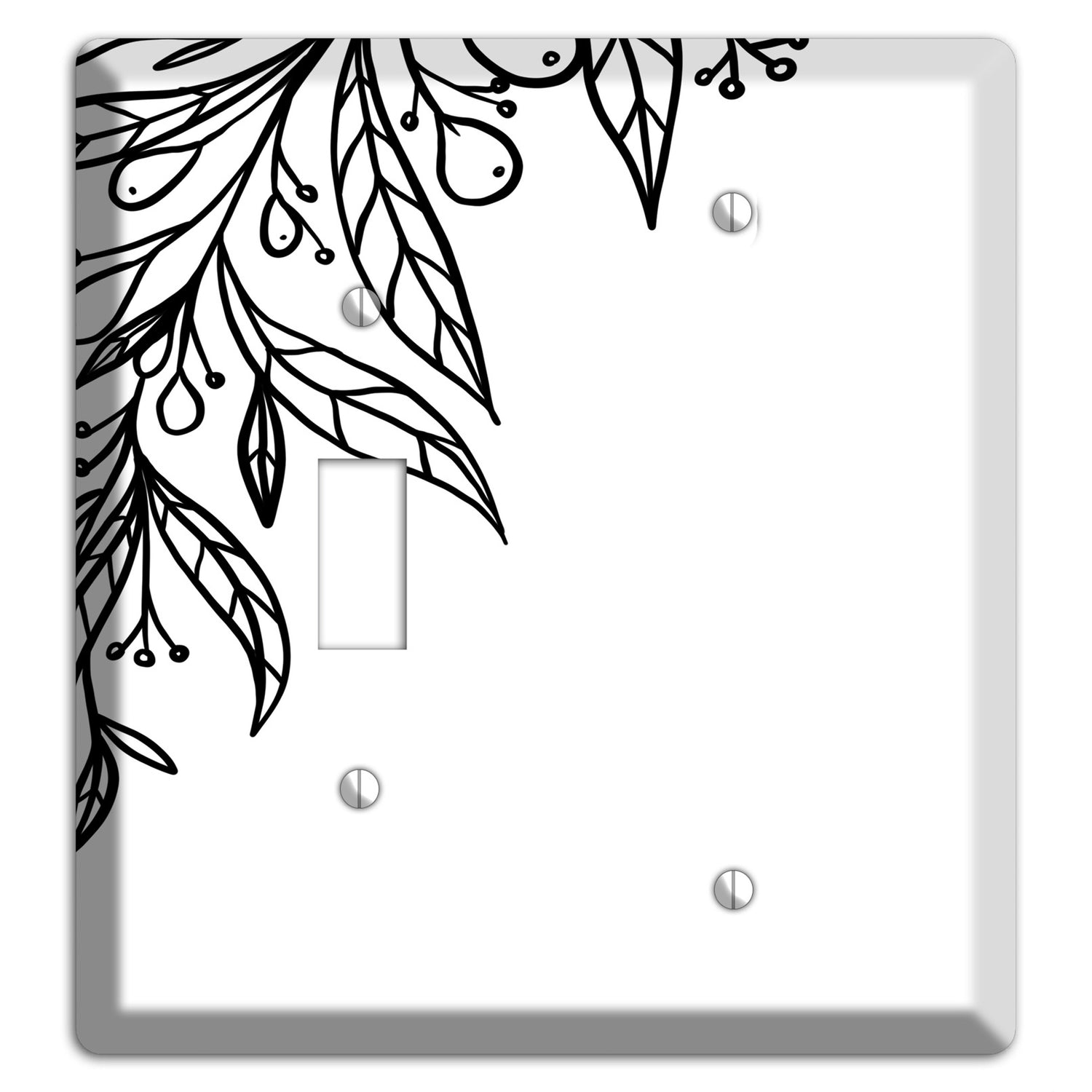 Hand-Drawn Floral 23 Toggle / Blank Wallplate