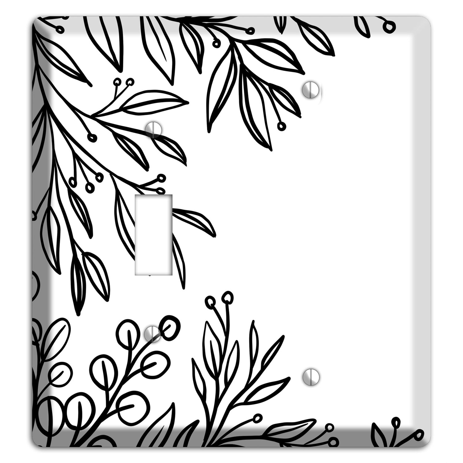 Hand-Drawn Floral 1 Toggle / Blank Wallplate