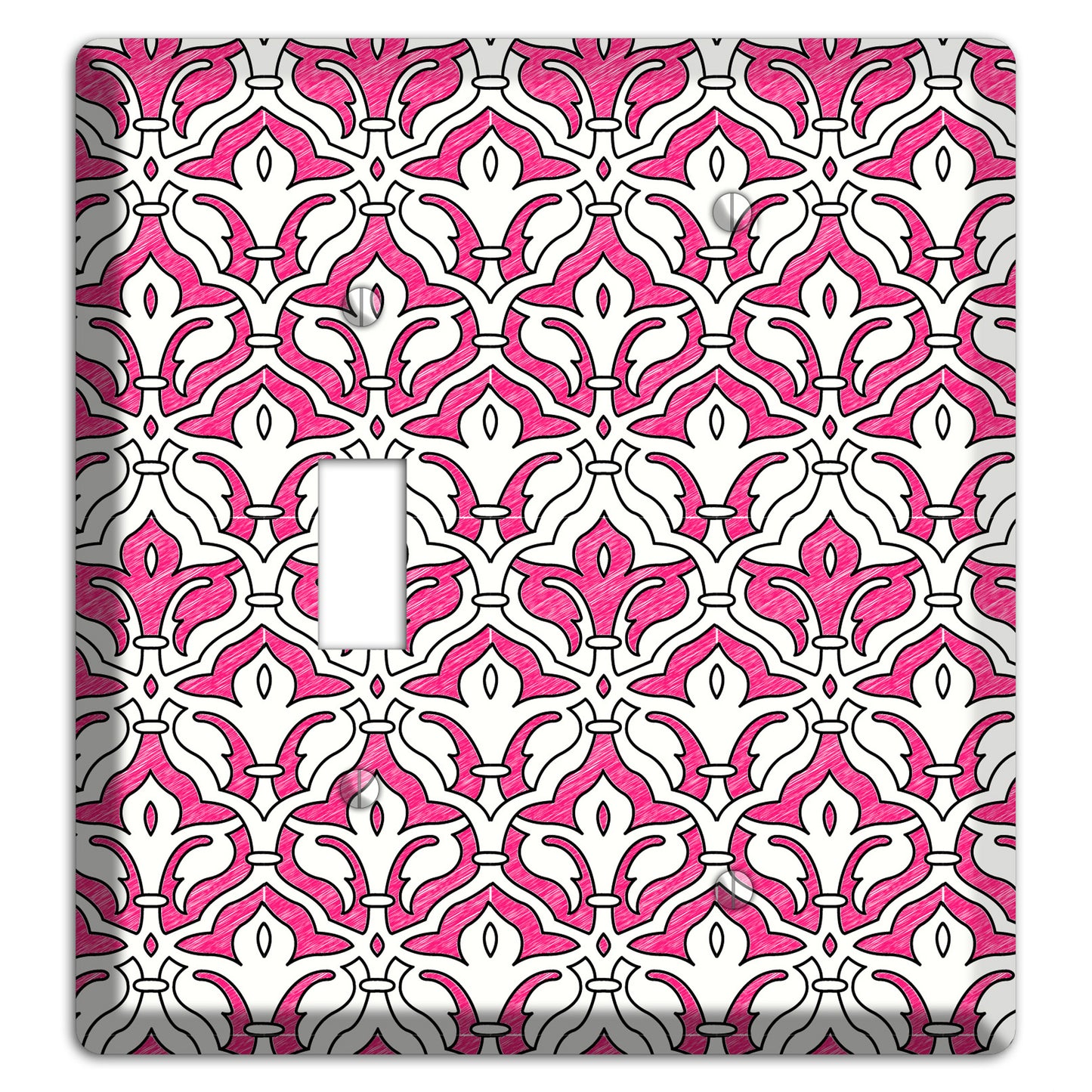 Pink Scallop Tapestry Toggle / Blank Wallplate