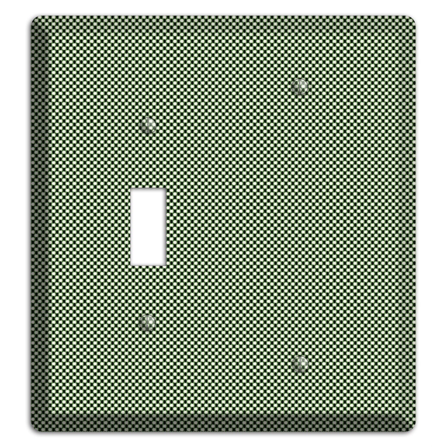 Green Tiny Check Toggle / Blank Wallplate