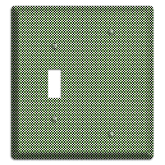 Green Tiny Check Toggle / Blank Wallplate