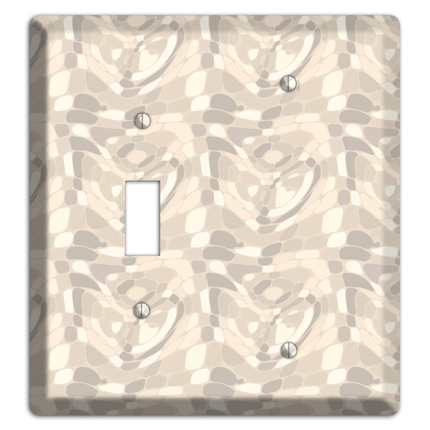 Beige Large Abstract Toggle / Blank Wallplate