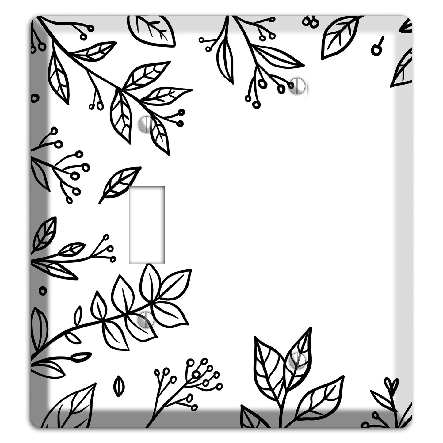 Hand-Drawn Floral 28 Toggle / Blank Wallplate