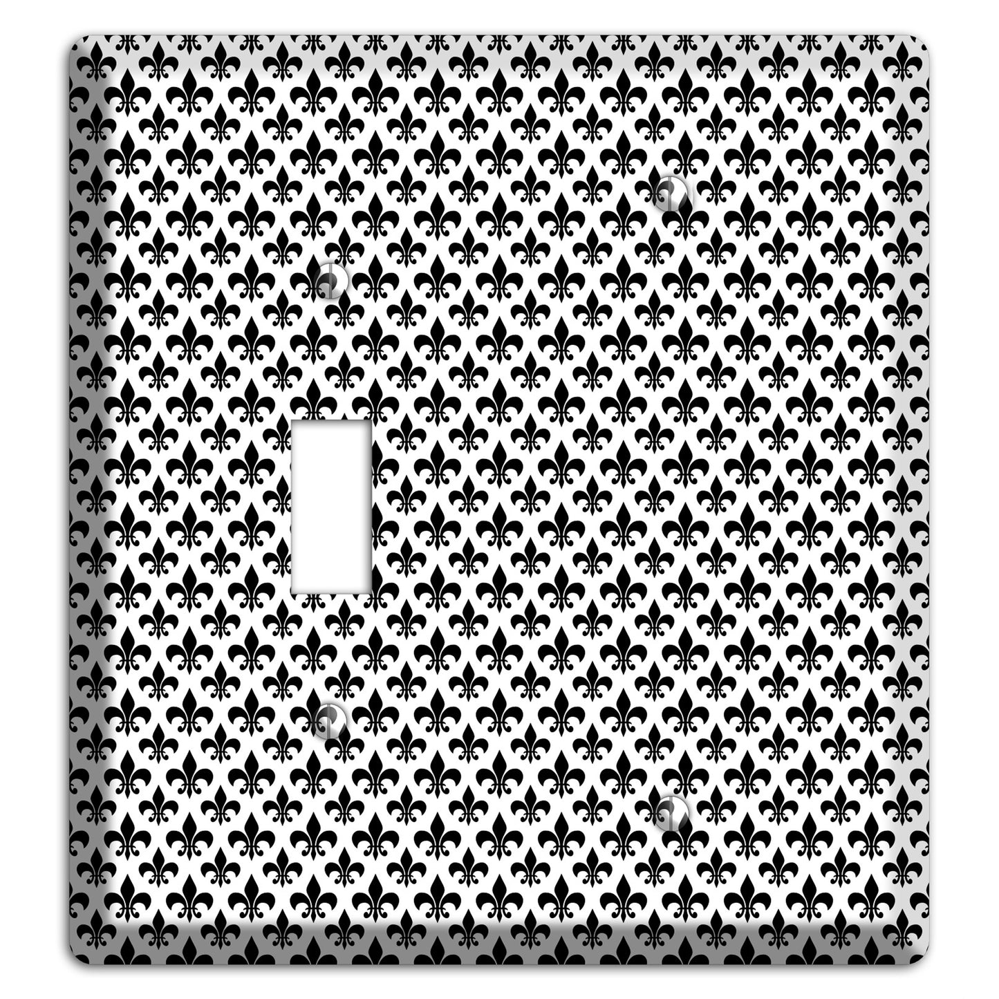 Black and White Fleur de lis Toggle / Blank Wallplate