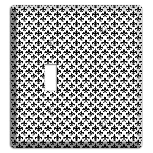 Black and White Fleur de lis Toggle / Blank Wallplate