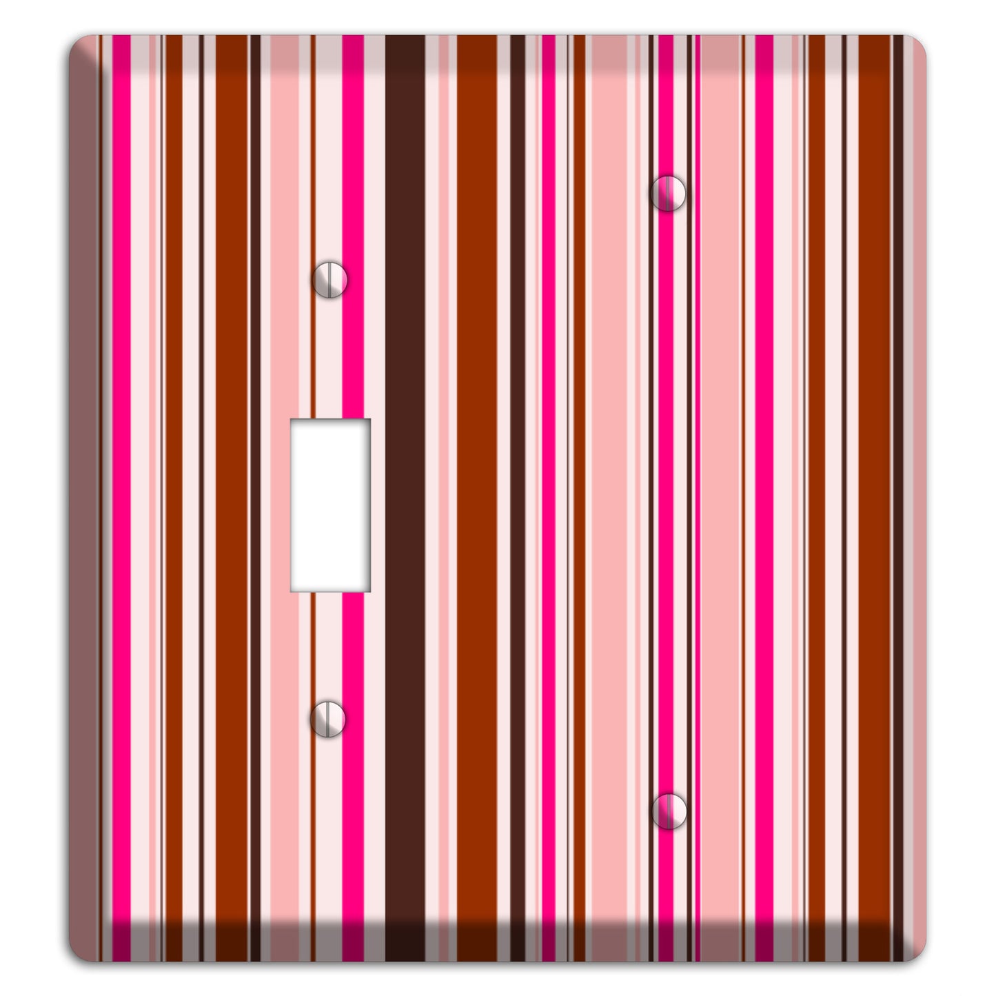 Pink Stripes Toggle / Blank Wallplate