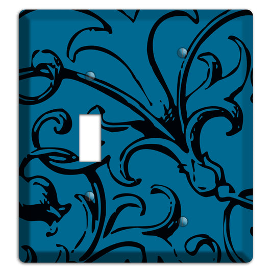 Victorian Blue Toggle / Blank Wallplate