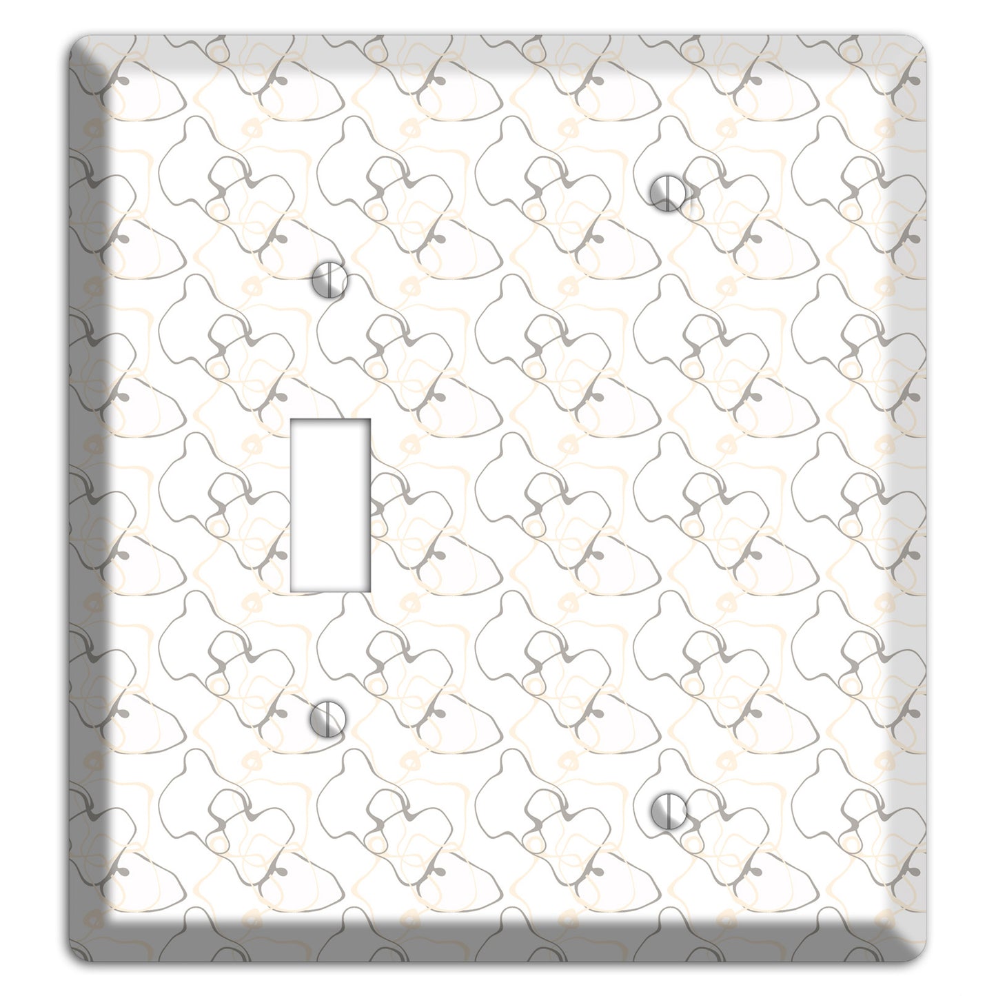 White with Irregular Circles Toggle / Blank Wallplate