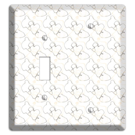 White with Irregular Circles Toggle / Blank Wallplate