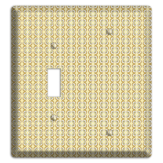 Yellow Offset Bullseye Toggle / Blank Wallplate