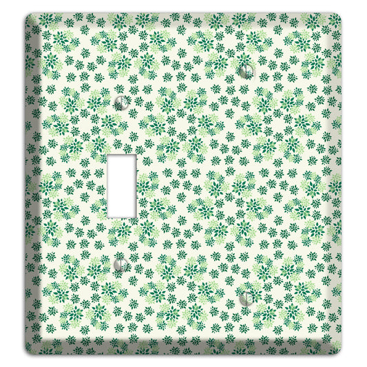 Multi Green Calico Toggle / Blank Wallplate