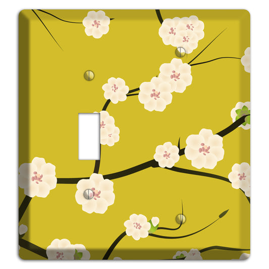 Yellow Chery Blossoms Toggle / Blank Wallplate