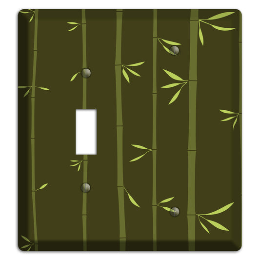 Dark Green Bamboo Toggle / Blank Wallplate