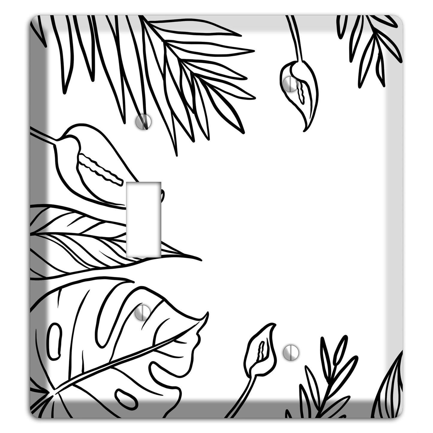 Hand-Drawn Leaves 1 Toggle / Blank Wallplate