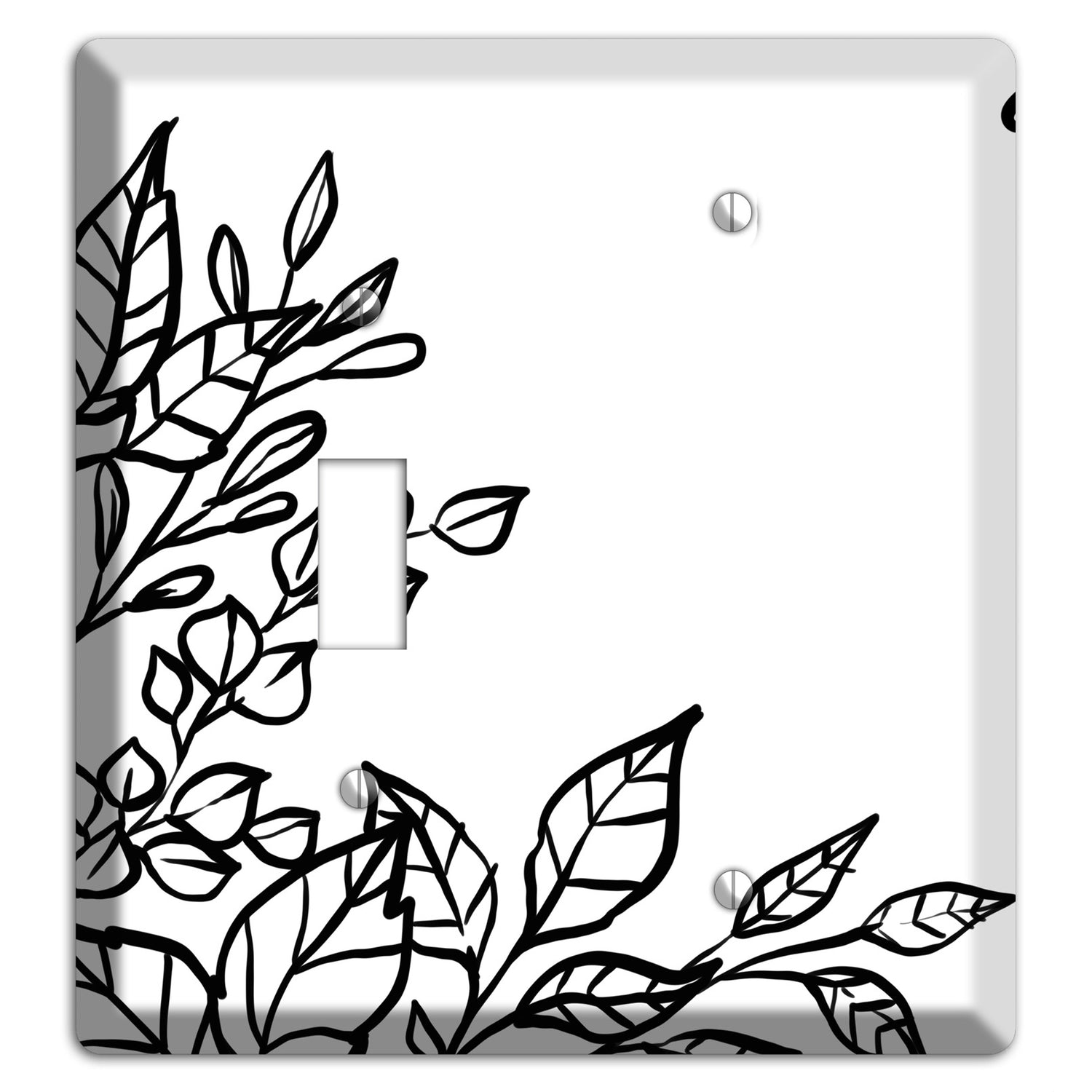 Hand-Drawn Floral 19 Toggle / Blank Wallplate