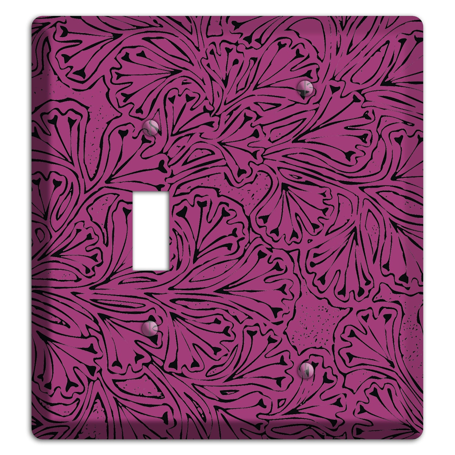 Deco Plum Interlocking Floral Toggle / Blank Wallplate