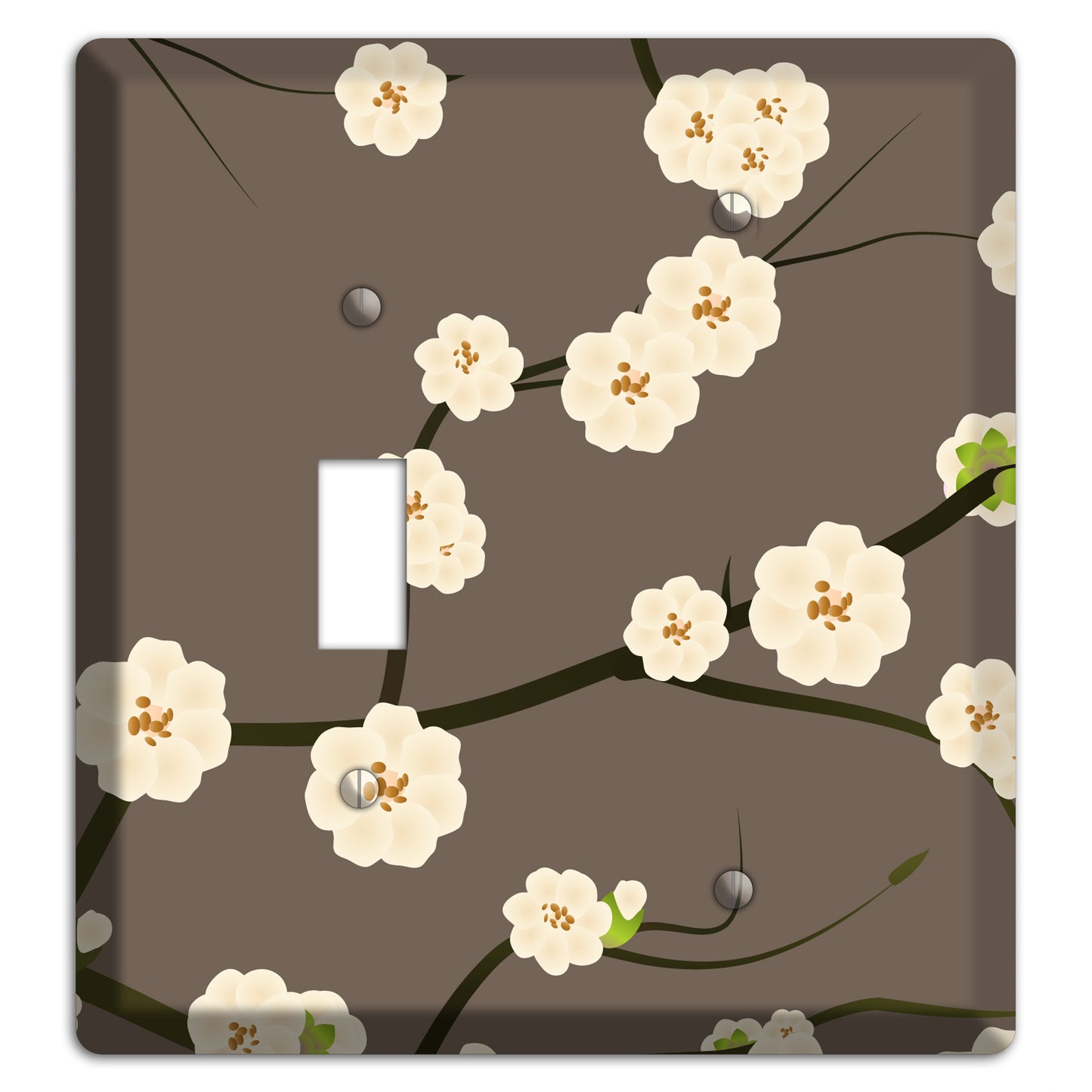 Yellow and Brown Cherry Blossoms Toggle / Blank Wallplate