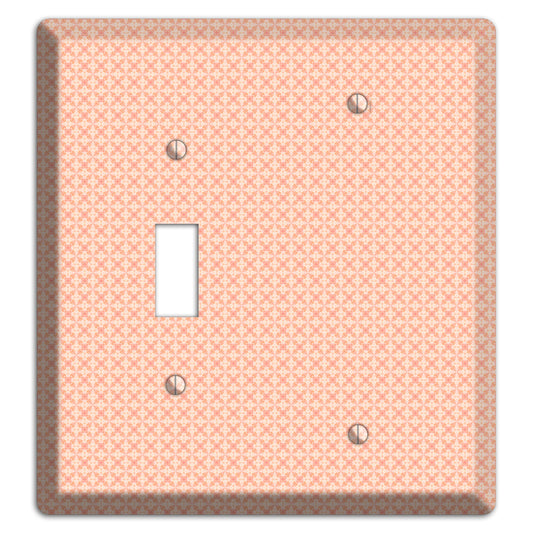 Peach Quatrefoil Toggle / Blank Wallplate