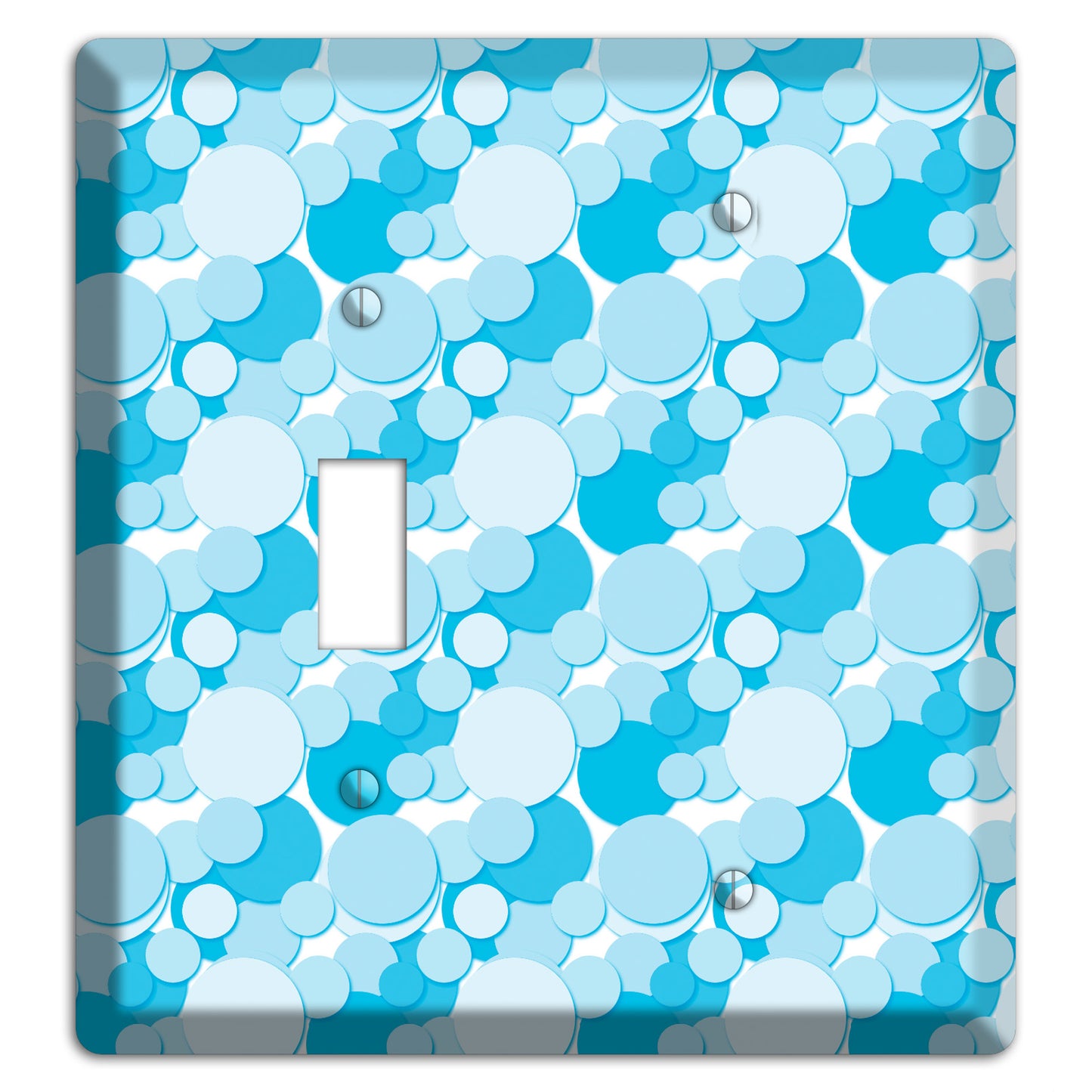 Multi Blue Bubble Dots Toggle / Blank Wallplate