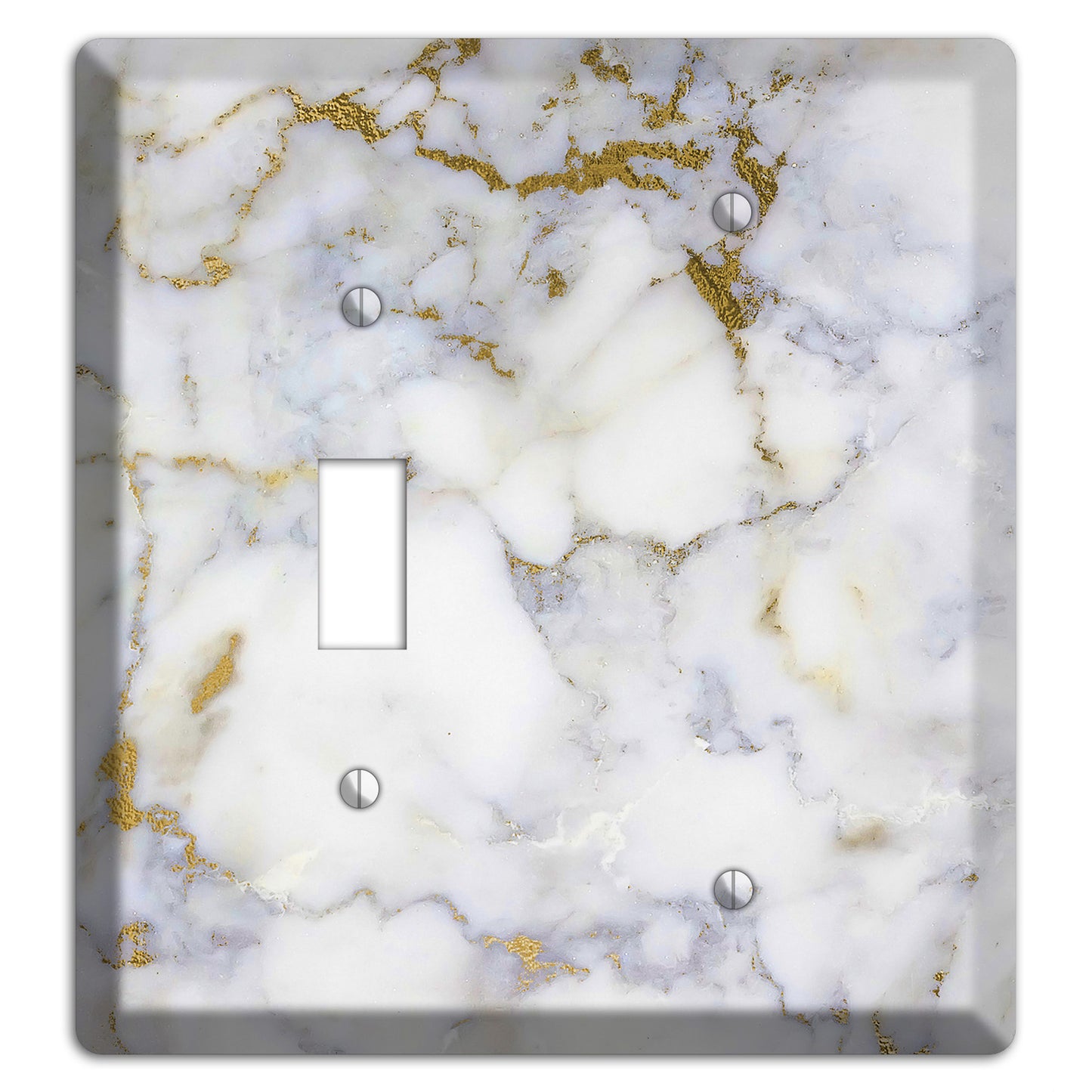 Metallic Bronze Marble Toggle / Blank Wallplate