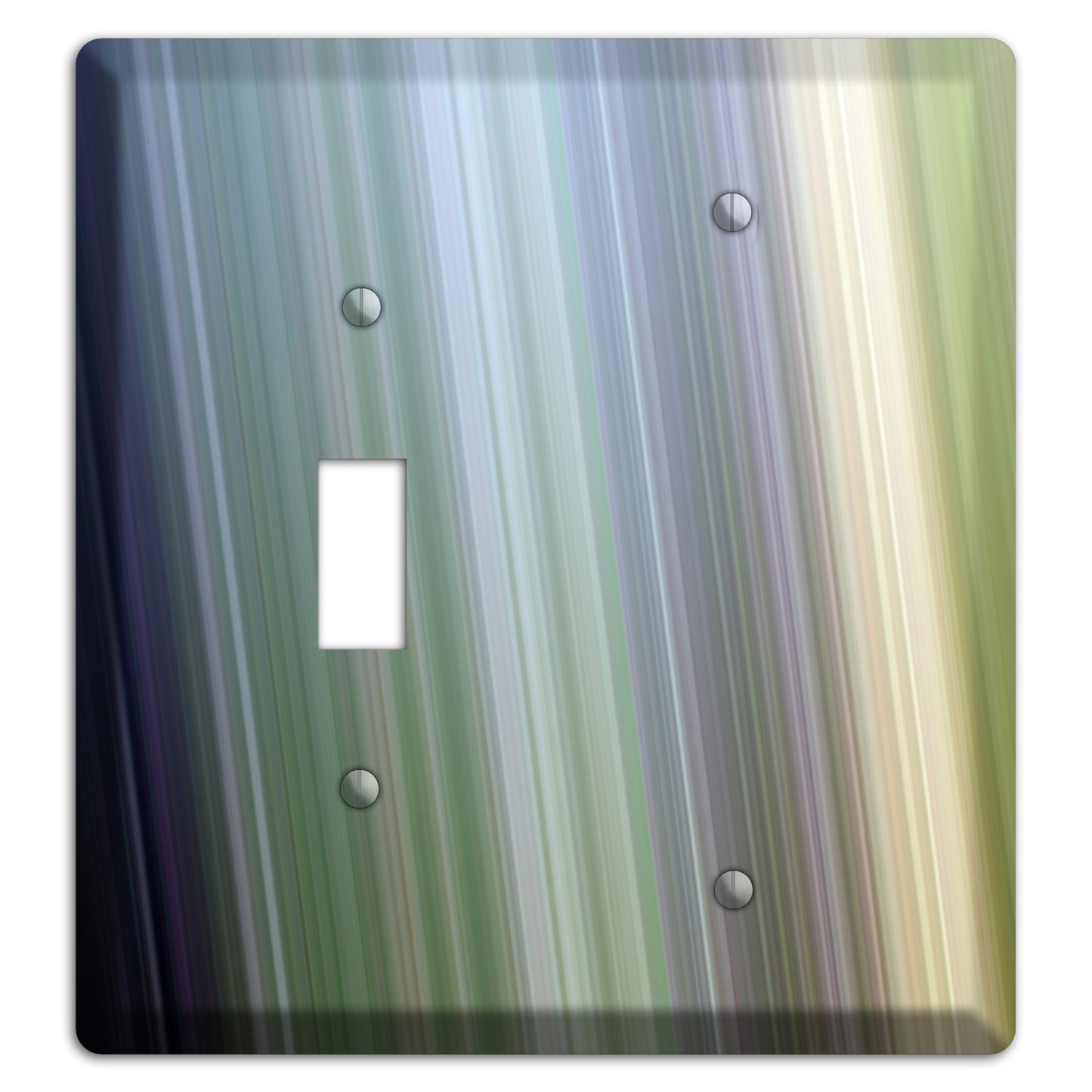 Purple and Green Ray of Light Toggle / Blank Wallplate