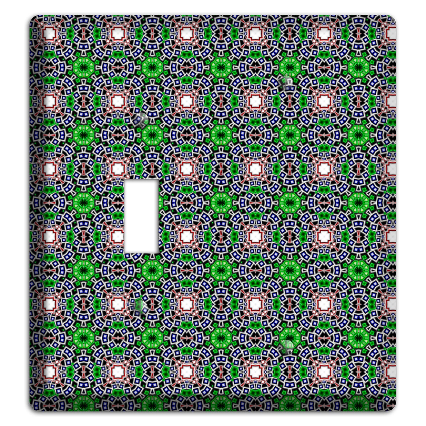 Green Foulard 4 Toggle / Blank Wallplate