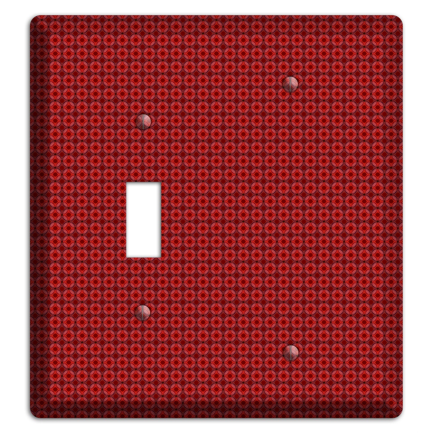 Multi Red Tiled Foulard Toggle / Blank Wallplate