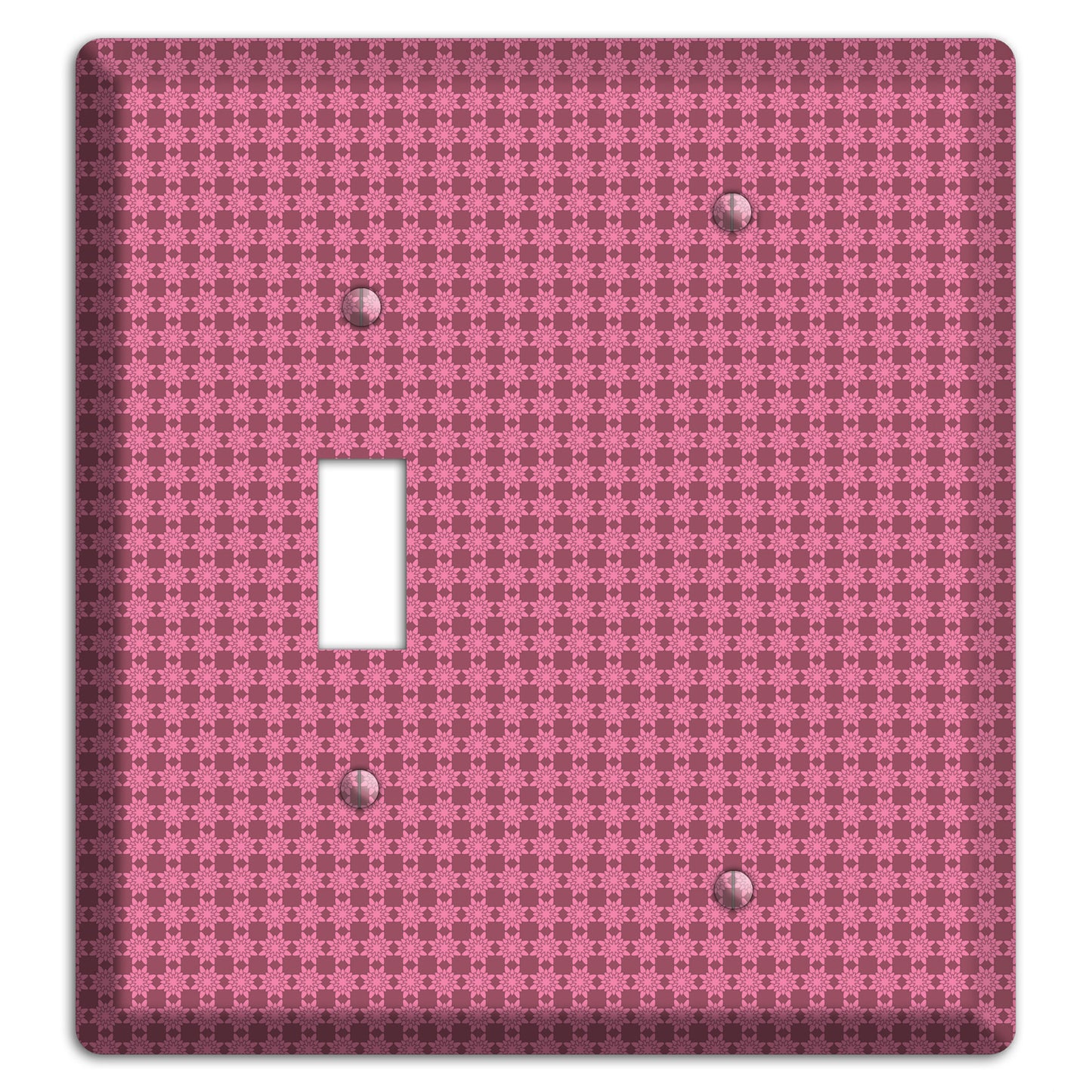 Multi Pink Tiled Toggle / Blank Wallplate