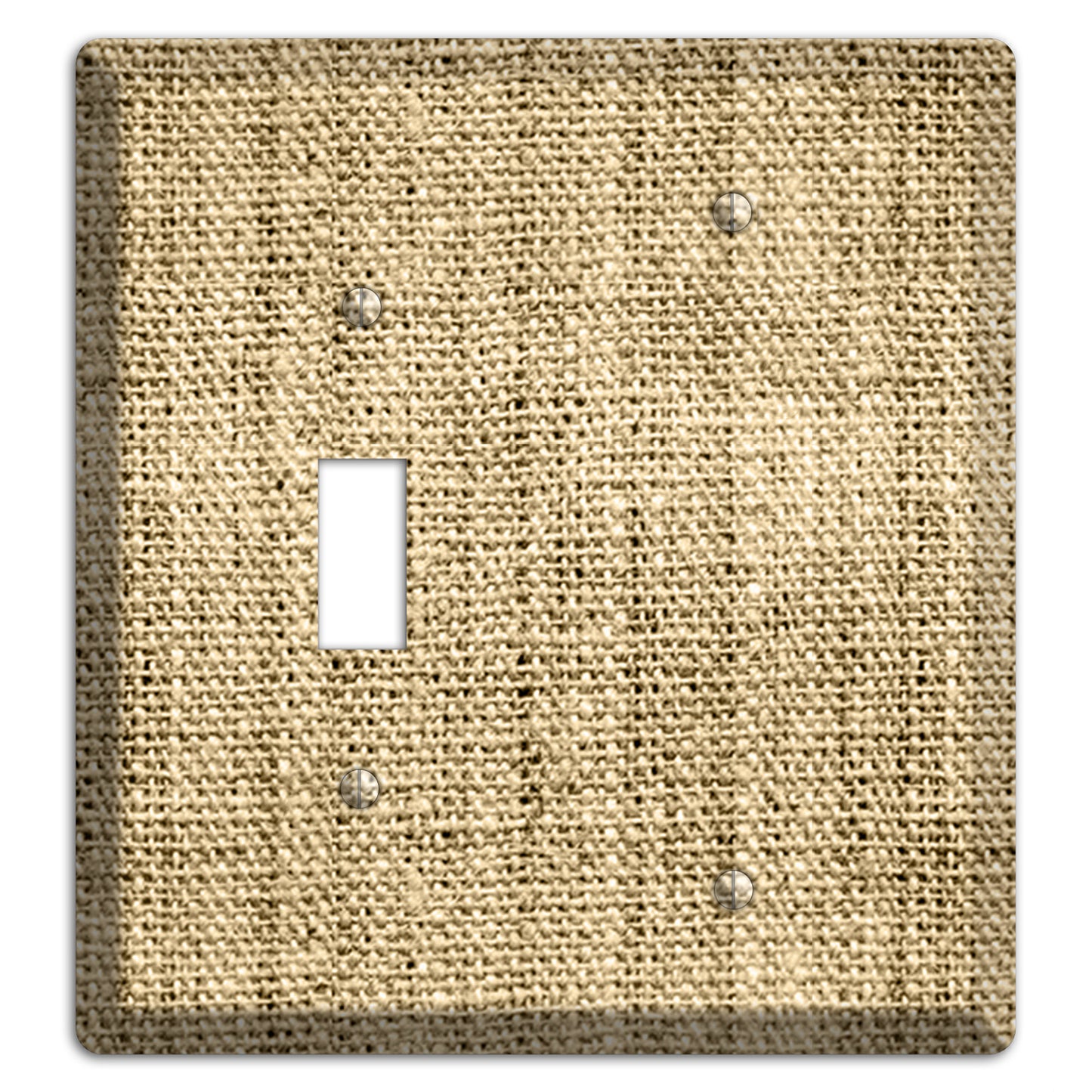 Indian Khaki Burlap Toggle / Blank Wallplate