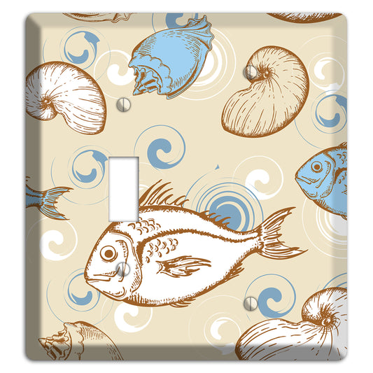 Mixed Sea Life Style 2 Toggle / Blank Wallplate