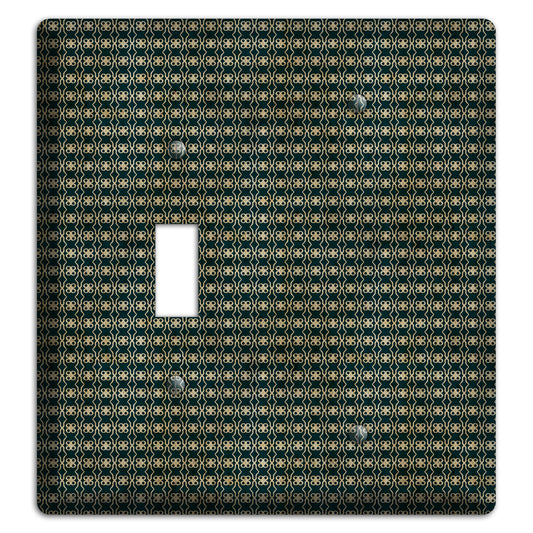 Dark Green Grunge Tiny Tiled Tapestry 2 Toggle / Blank Wallplate