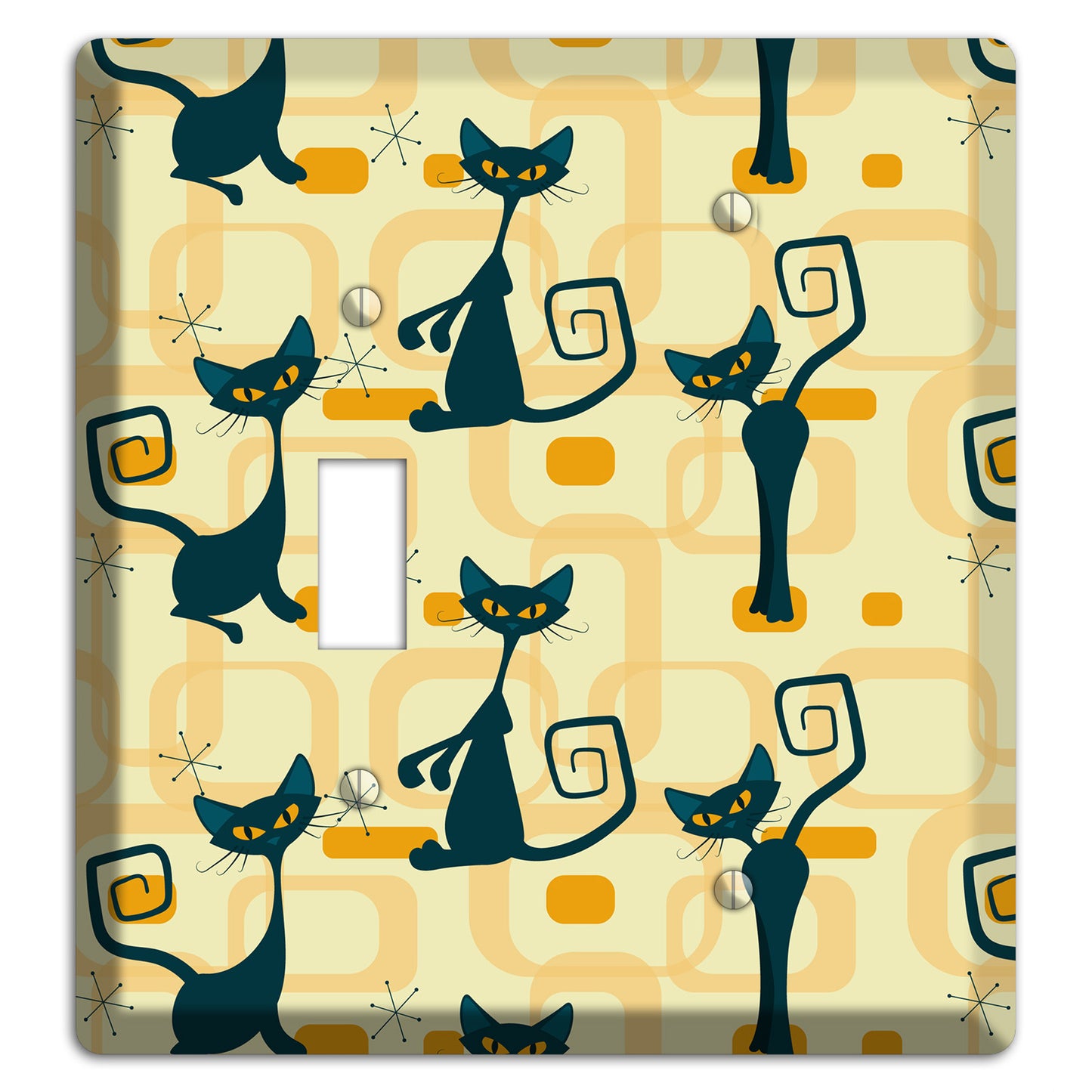 Navy Kitties Toggle / Blank Wallplate