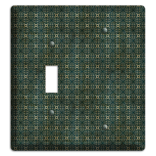 Dark Green Grunge Tapestry Toggle / Blank Wallplate