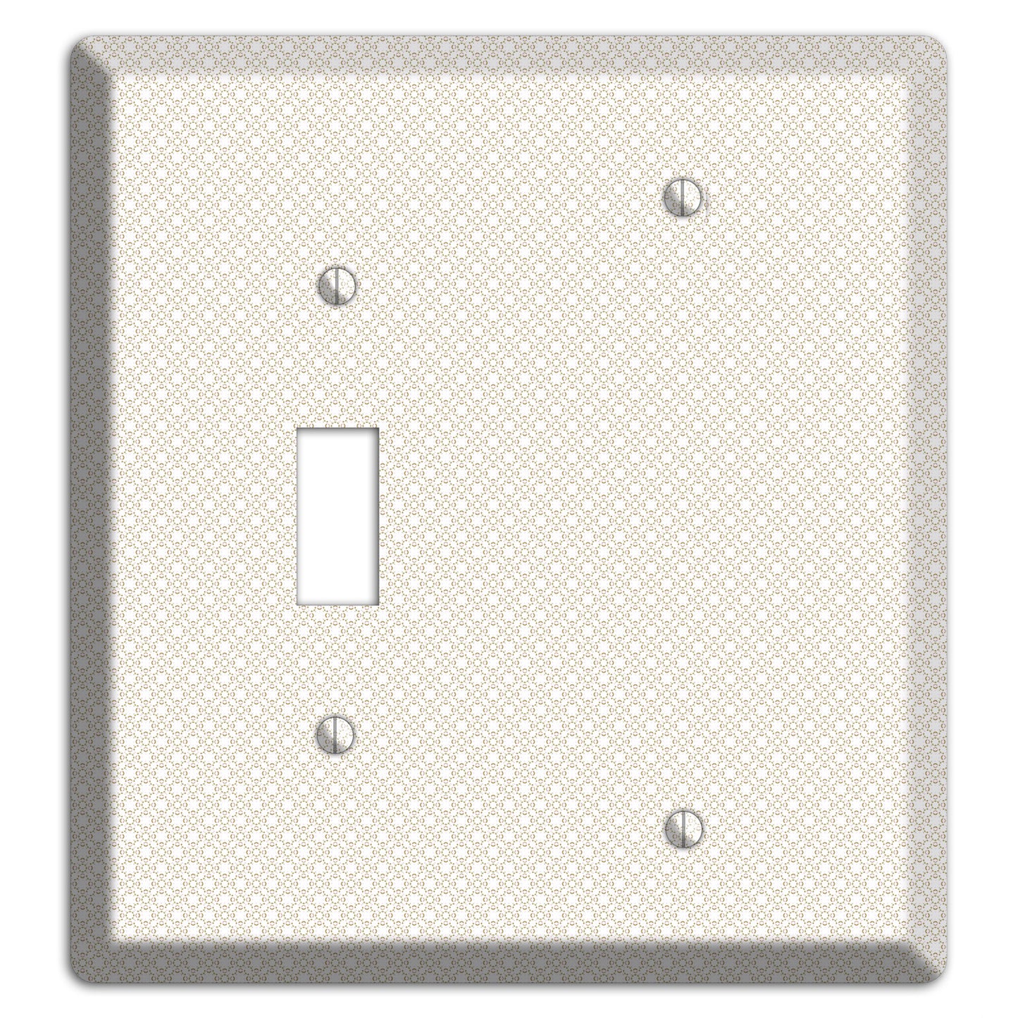 Off White Geometric Toggle / Blank Wallplate