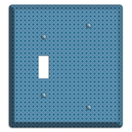 Multi Blue Tiled Foulard Toggle / Blank Wallplate