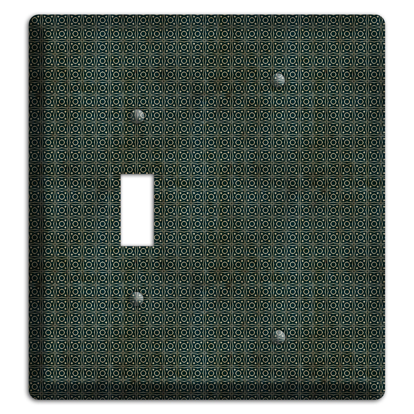 Dark Green Grunge Tiny Tiled Tapestry 4 Toggle / Blank Wallplate