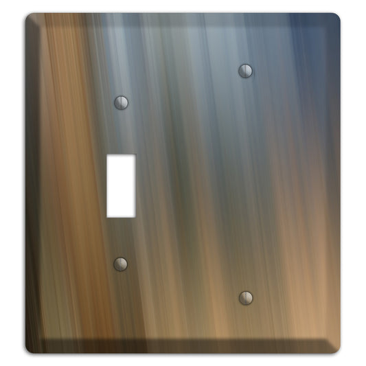 Brown and Blue-grey Ray of Light Toggle / Blank Wallplate