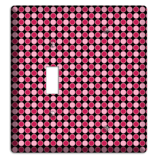 Fuschia and Pink Tiled Dots Toggle / Blank Wallplate