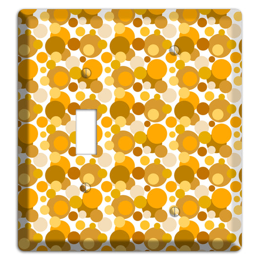 Multi Umber Bubble Dots Toggle / Blank Wallplate