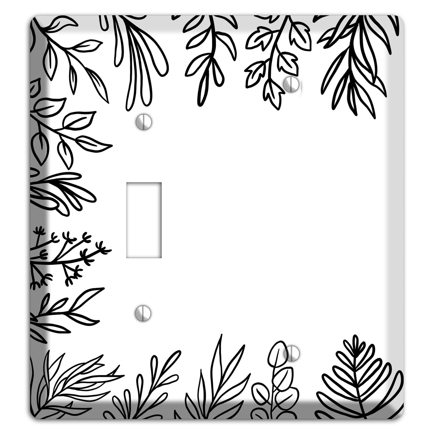 Hand-Drawn Floral 39 Toggle / Blank Wallplate