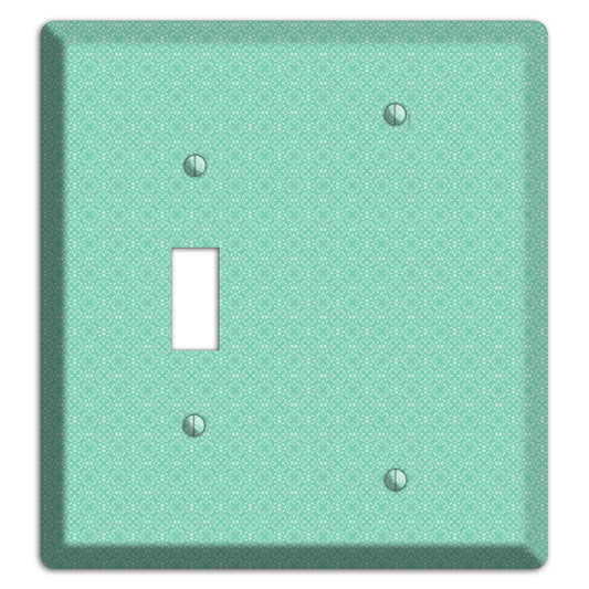 Aqua Calico Cartouche Toggle / Blank Wallplate