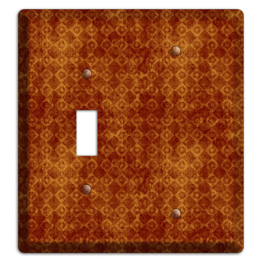 Maroon Diamond Circles Toggle / Blank Wallplate