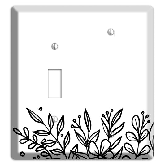 Hand-Drawn Floral 11 Toggle / Blank Wallplate