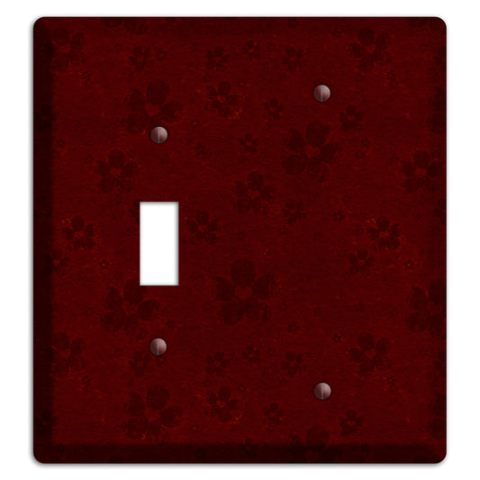 Maroon Grunge Suzani 2 Toggle / Blank Wallplate