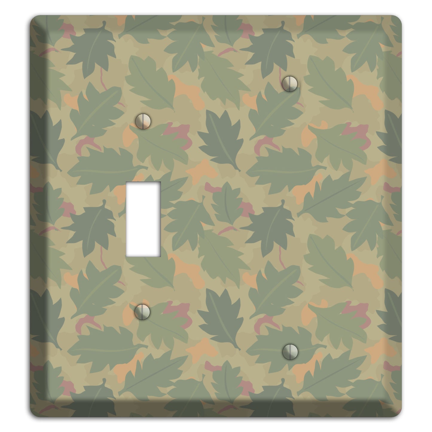 Wine Leaf Camo Toggle / Blank Wallplate