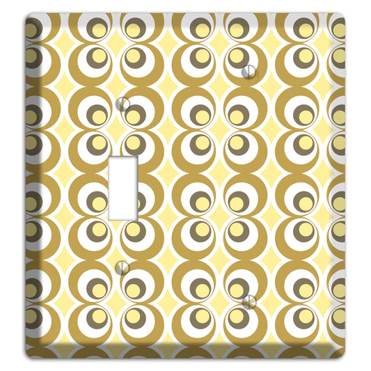 Multi Olive Offset Bullseye Toggle / Blank Wallplate