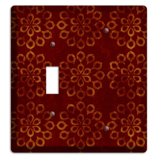 Maroon Grunge Suzani Toggle / Blank Wallplate