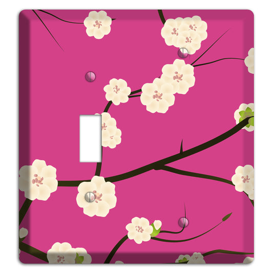 Pink Cherry Blossoms Toggle / Blank Wallplate