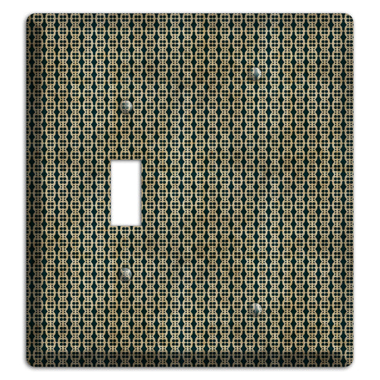 Dark Green Grunge Tiny Tiled Tapestry 3 Toggle / Blank Wallplate